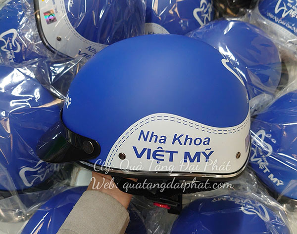 Nón bảo hiểm nửa đầu giả da sơn mờ