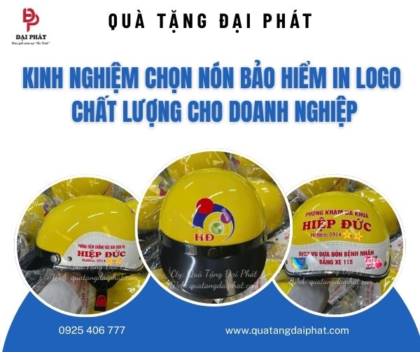 Kinh nghiệm chọn nón bảo hiểm in logo chất lượng