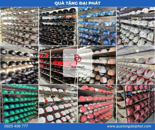 Quà Tặng Đại Phát - Xưởng sản xuất nón bảo hiểm in logo Cà Mau uy tín