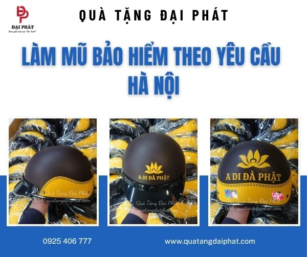 Làm mũ bảo hiểm theo yêu cầu Hà Nội