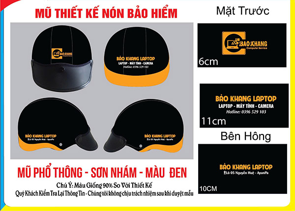 Xưởng làm mũ bảo hiểm in logo uy tín có đội ngũ thiết kế riêng chuyên nghiệp