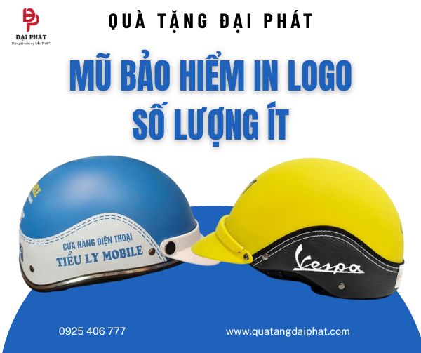 Mũ bảo hiểm in logo số lượng ít