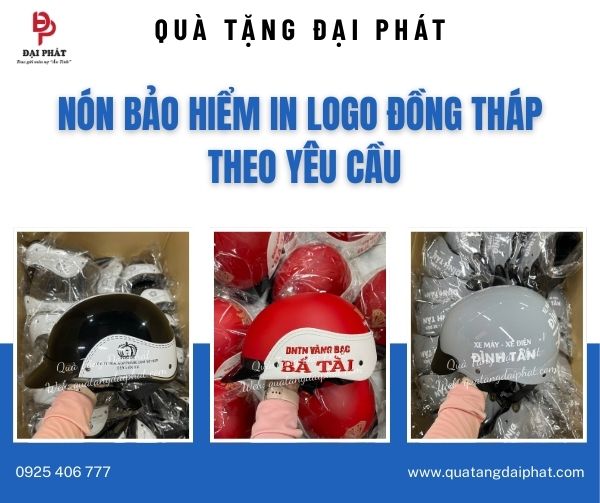 Nón bảo hiểm in logo Đồng Tháp Nón bảo hiểm in logo Đồng Tháp
