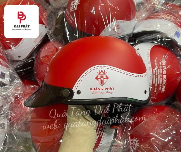 Nón bảo hiểm in logo tiệm vàng Nón bảo hiểm in logo tiệm vàng