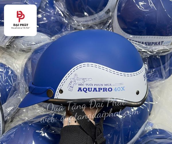 Nón bảo hiểm in logo cửa hàng thiết bị nông nghiệp Nón bảo hiểm in logo cửa hàng thiết bị nông nghiệp