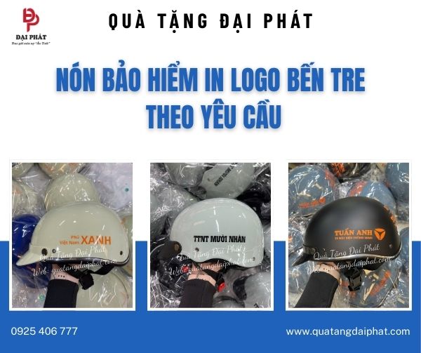 Nón bảo hiểm in logo Bến Tre Nón bảo hiểm in logo Bến Tre