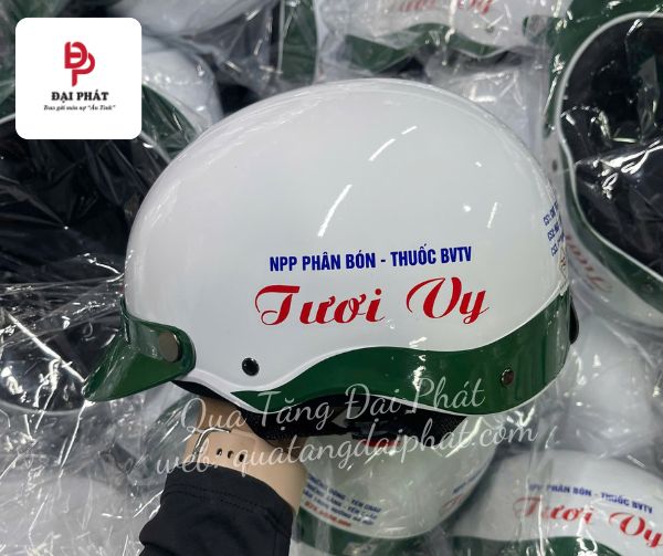 Nón bảo hiểm in logo NPP phân bón, thuốc BVTV Nón bảo hiểm in logo NPP phân bón, thuốc BVTV