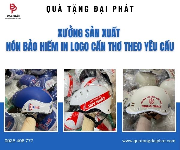 Nón bảo hiểm in logo Cần Thơ