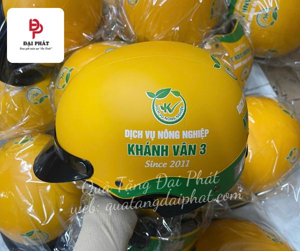 Nón bảo hiểm in logo đẹp, chất lượng tại Quà Tặng Đại Phát