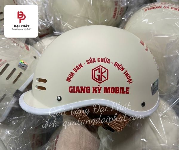 Nón bảo hiểm cá heo in logo Giang Kỳ Mobile