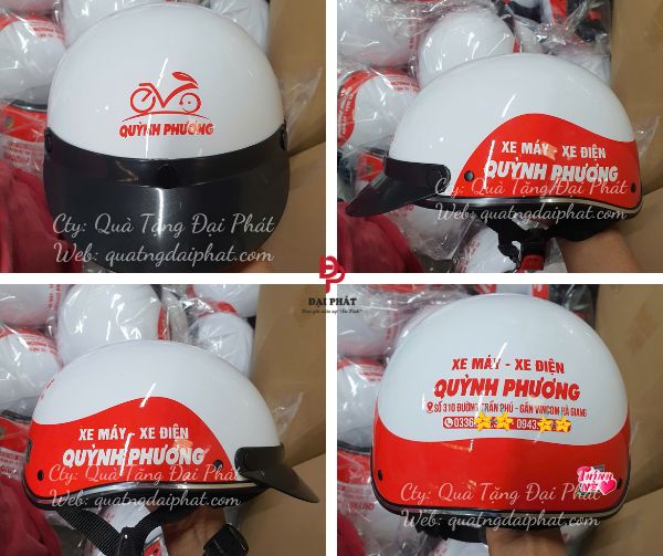 Nón bảo hiểm xe điện sơn bóng